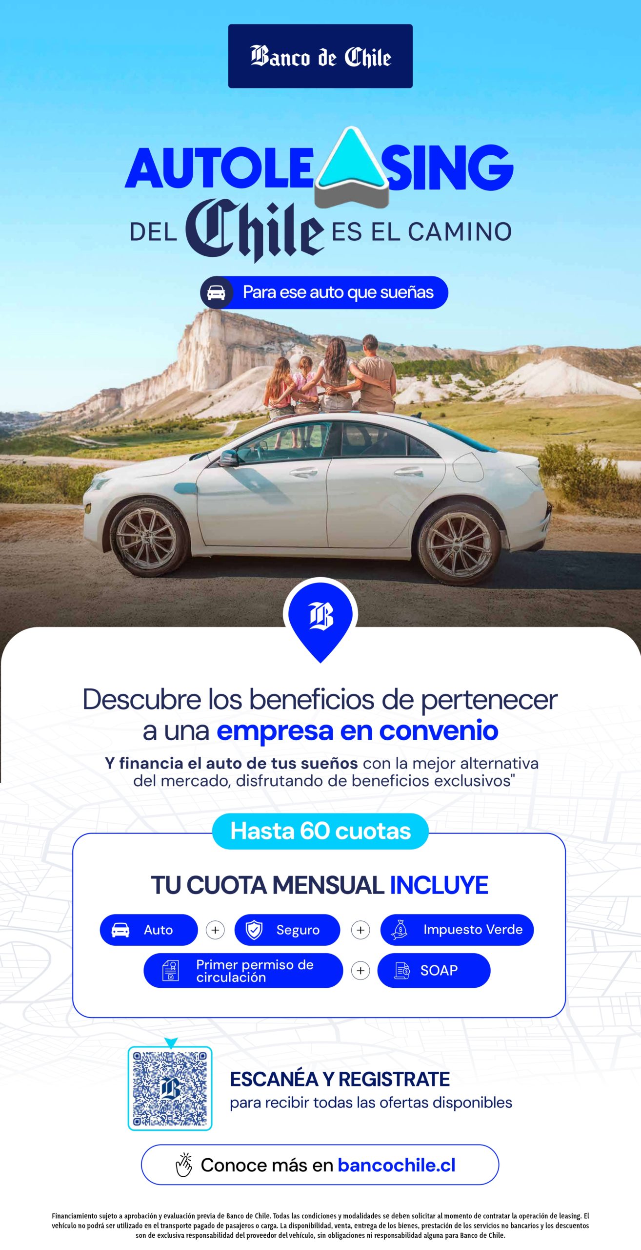 BENEFICIOS OCTUBRE BANCO DE CHILE Y AUTOLEASING